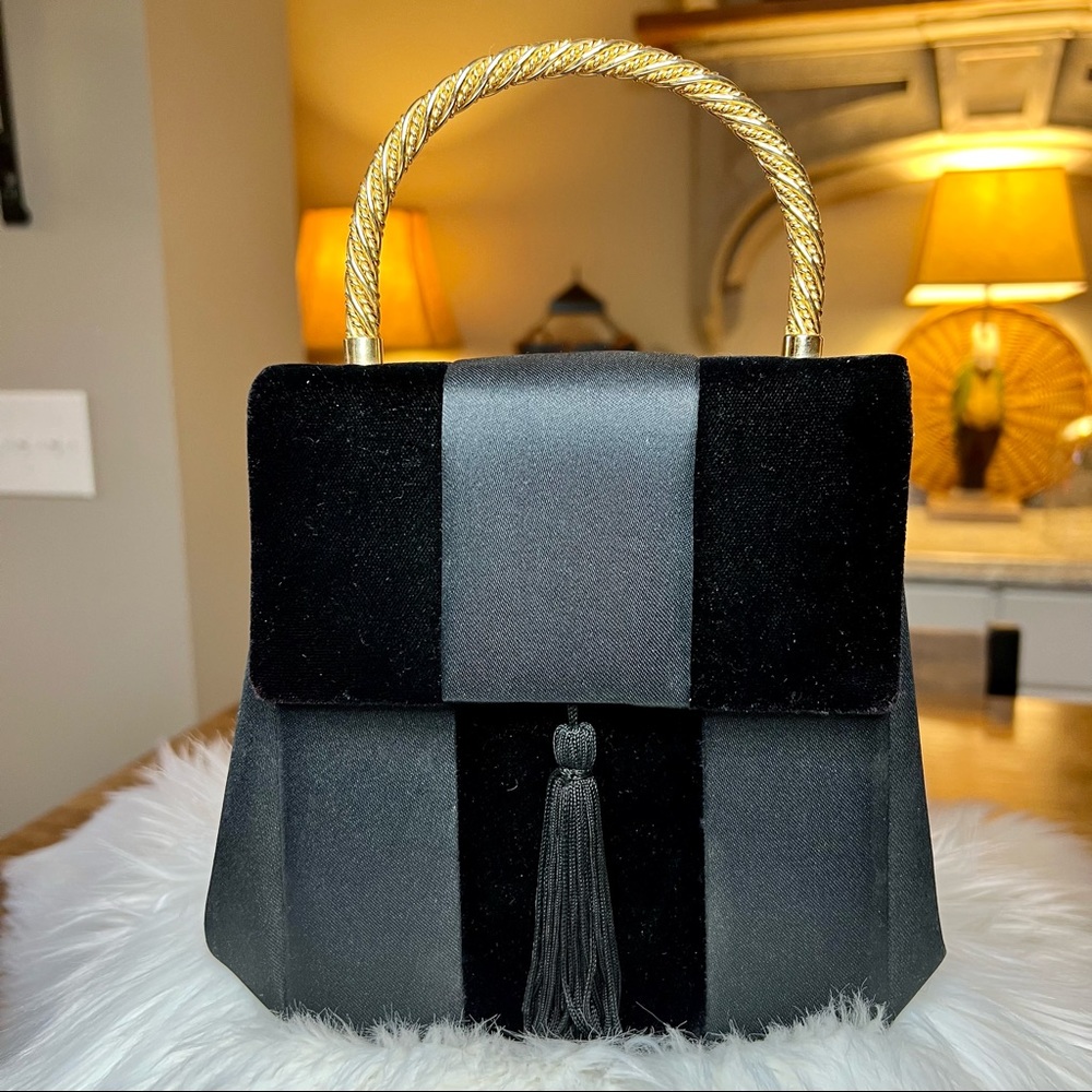 Vintage Black Velvet Evening Bag “Little Black Bag”